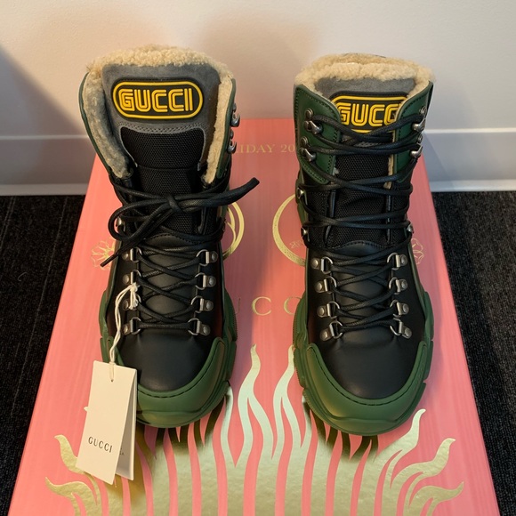 Gucci Other - Men’s Gucci Trek Boots, black and green, size 6